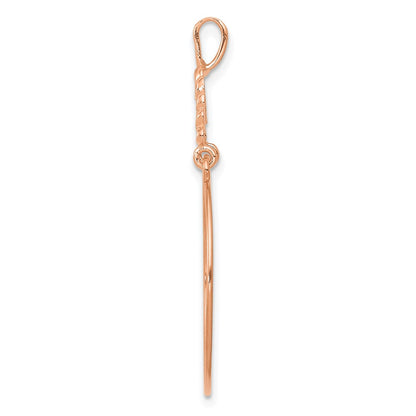 14K Rose Gold Polished 5-Heart Charm Holder