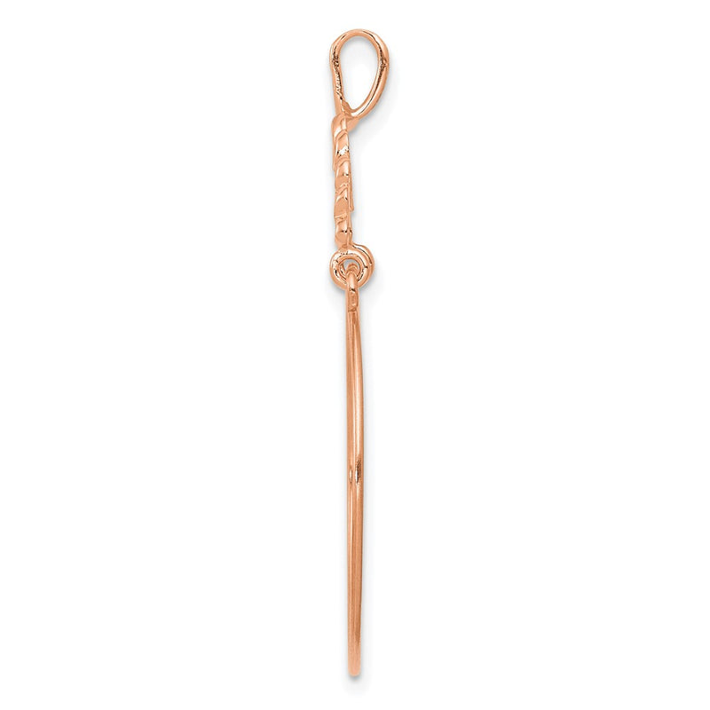 14K Rose Gold Polished 5-Heart Charm Holder