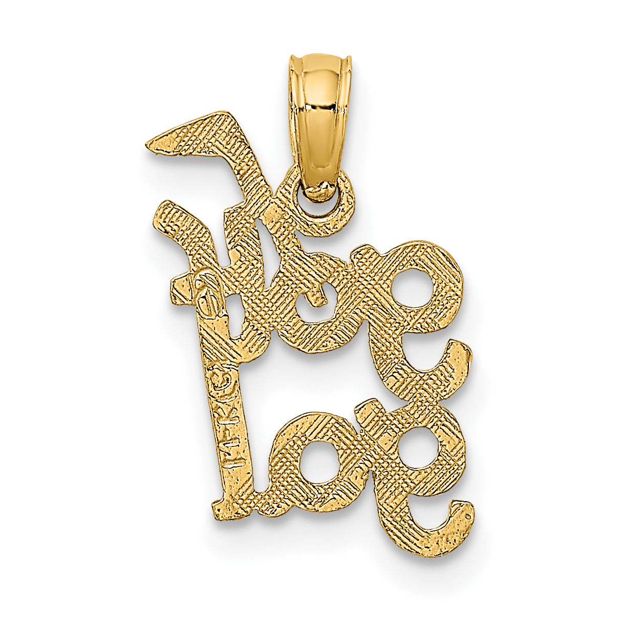 14K Yellow Gold Solid Polished Golf Gal Charm