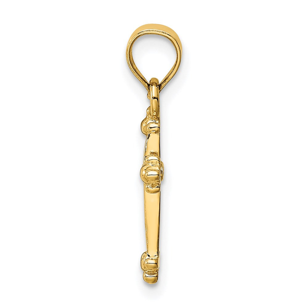 14K Yellow Gold Small Cross Charm