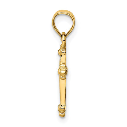 14K Yellow Gold Small Cross Charm