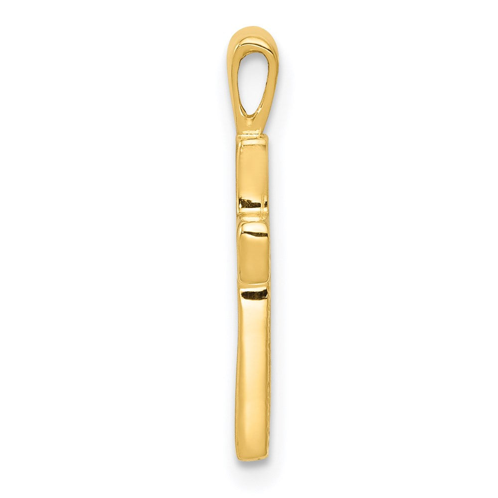 14K Yellow Gold Cross Charm