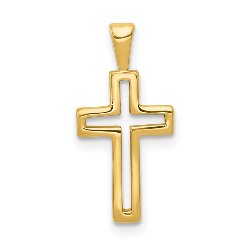 14K Yellow Gold Cross Charm