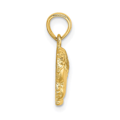 14K Yellow Gold Boy Head Charm