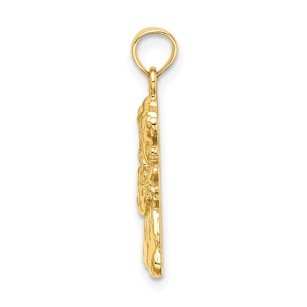 14K Yellow Gold Praying Girl Charm