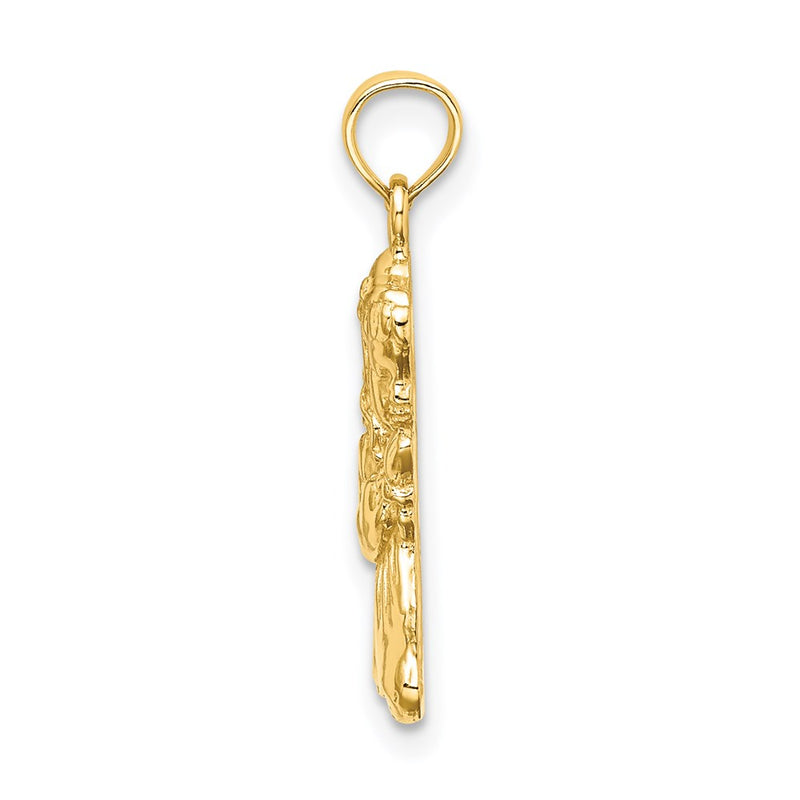 14K Yellow Gold Praying Girl Charm