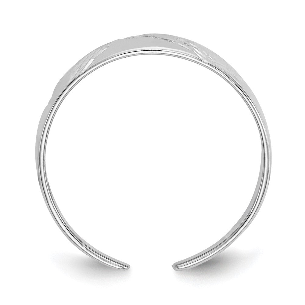 14K White Gold Fancy Toe Ring