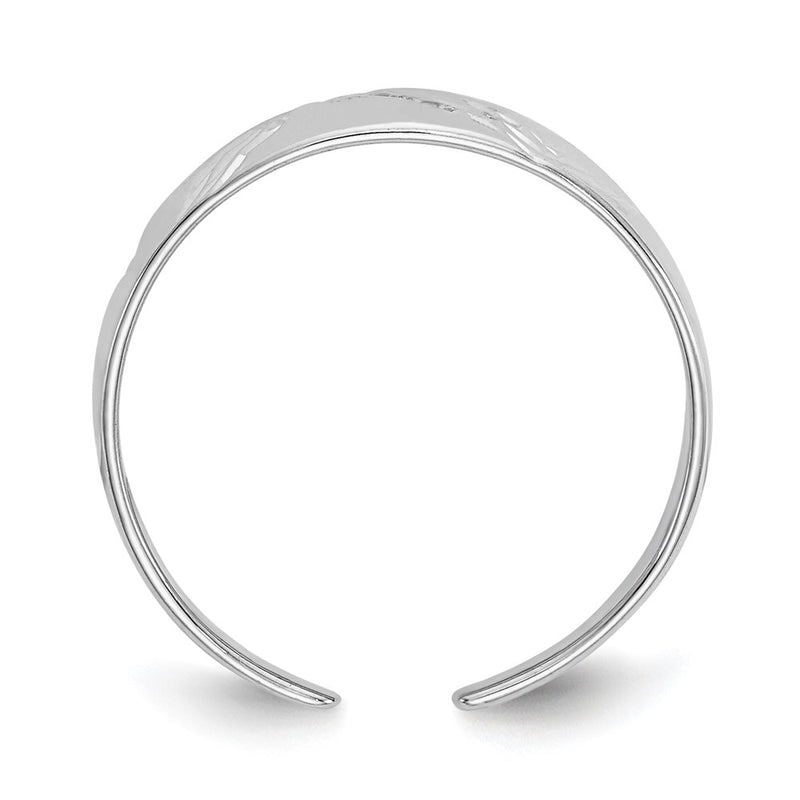 14K White Gold Fancy Toe Ring