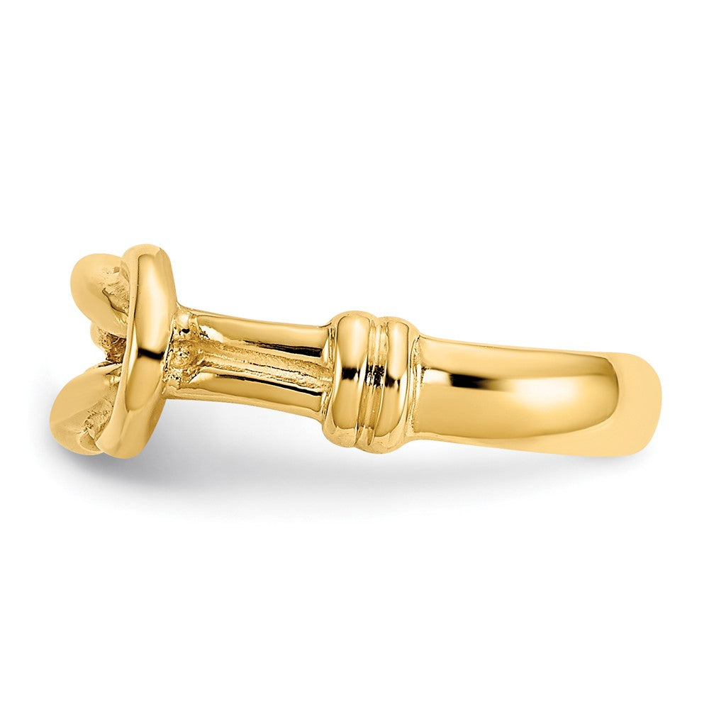 14K Yellow Gold Love Knot Toe Ring
