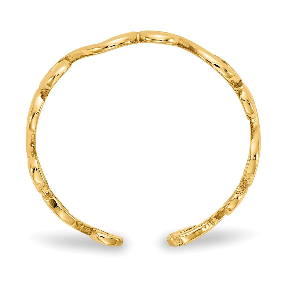 14K Yellow Gold Swirl Toe Ring
