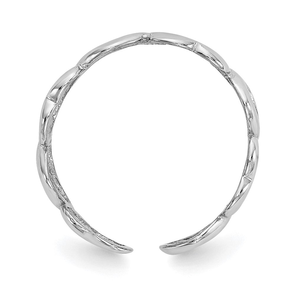 14K White Gold Heart Toe Ring