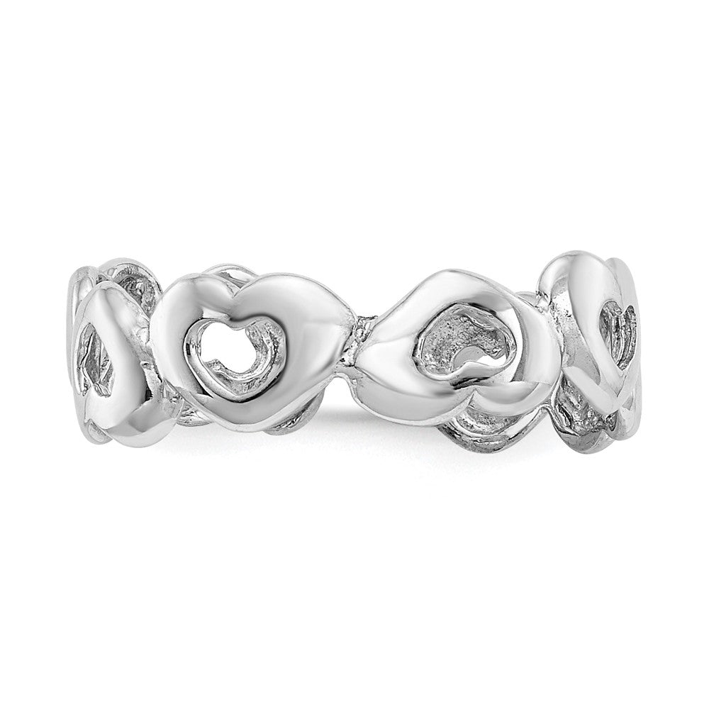 14K White Gold Heart Toe Ring