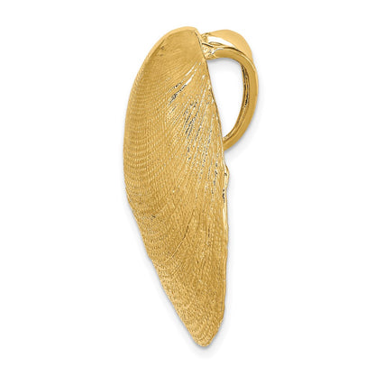 14k Yellow Gold Clam Shell Slide