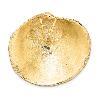 14k Yellow Gold Clam Shell Slide