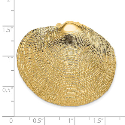 14k Yellow Gold Clam Shell Slide