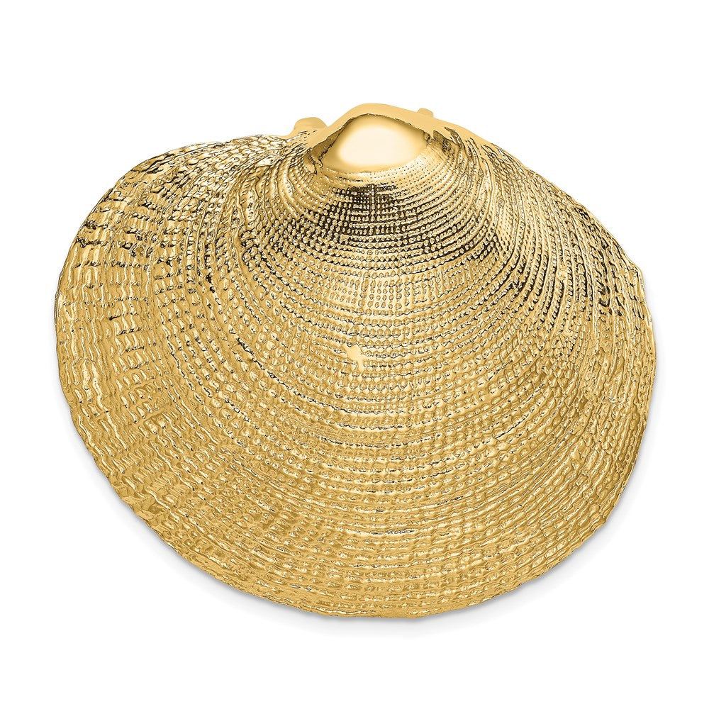 14k Yellow Gold Clam Shell Slide