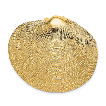 14k Yellow Gold Clam Shell Slide