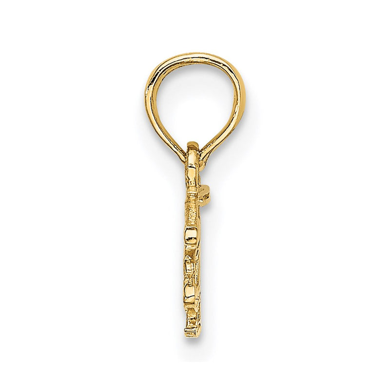 14K Yellow Gold Helicopter Charm