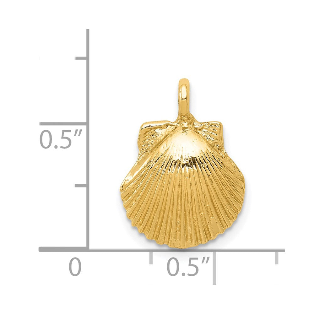 14K Yellow Gold Seashell Pendant