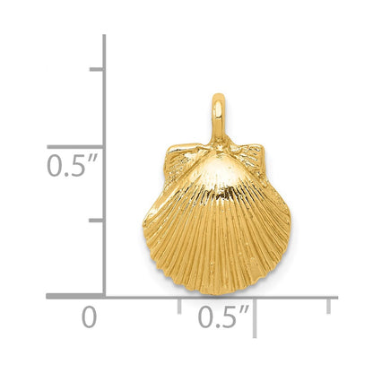 14K Yellow Gold Seashell Pendant