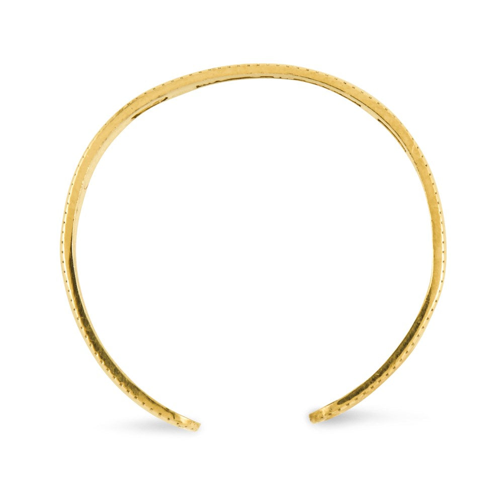 14K Yellow Gold Milgrain Adjustable Toe Ring
