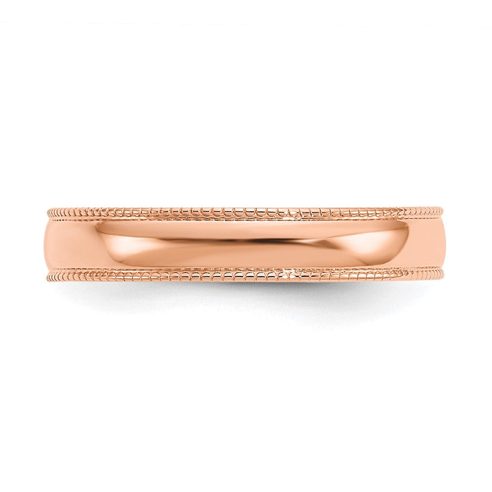 14K Rose Gold Mill Grain Adjustable Toe Ring