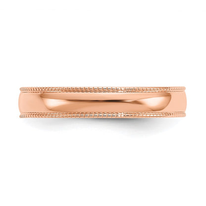 14K Rose Gold Mill Grain Adjustable Toe Ring