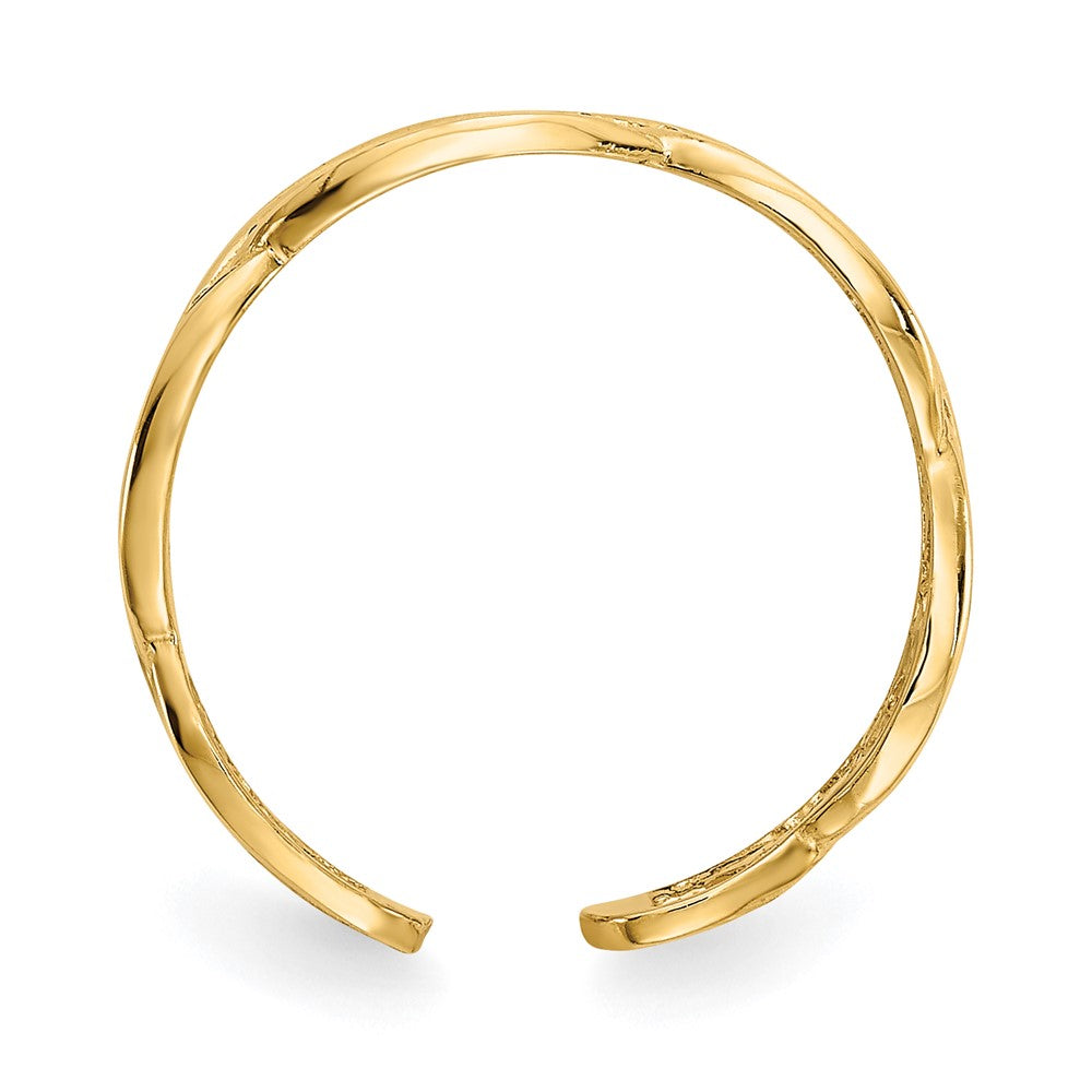 14K Yellow Gold Weave Toe Ring