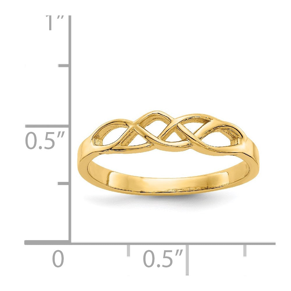 10K Yellow Gold Free Form Knot Ring