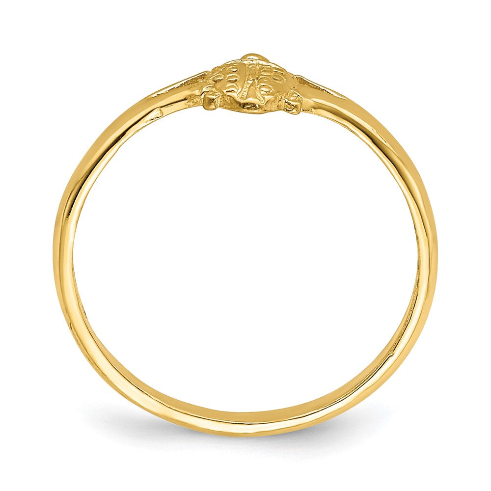 14K Yellow Gold Ladybug Baby Ring