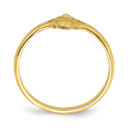 14K Yellow Gold Ladybug Baby Ring