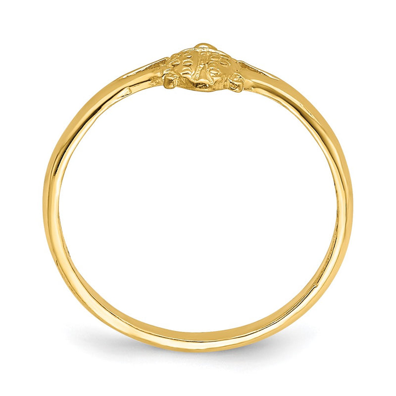 14K Yellow Gold Ladybug Baby Ring