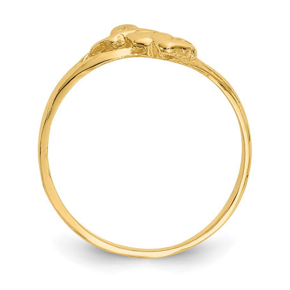 14K Yellow Gold Angel Baby Ring