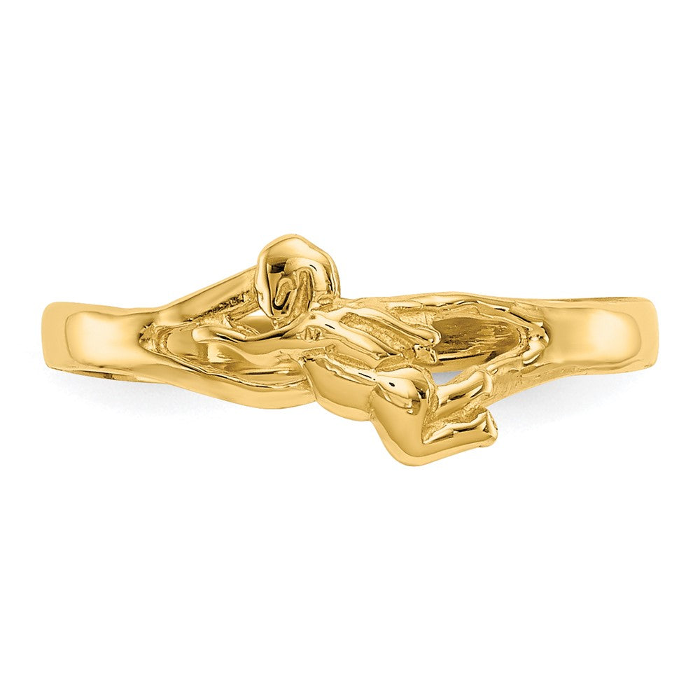 14K Yellow Gold Angel Baby Ring