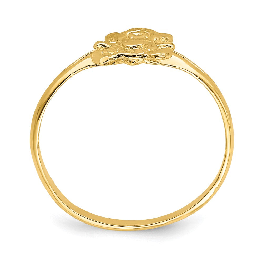 14K Yellow Gold Teddy Bear Baby Ring