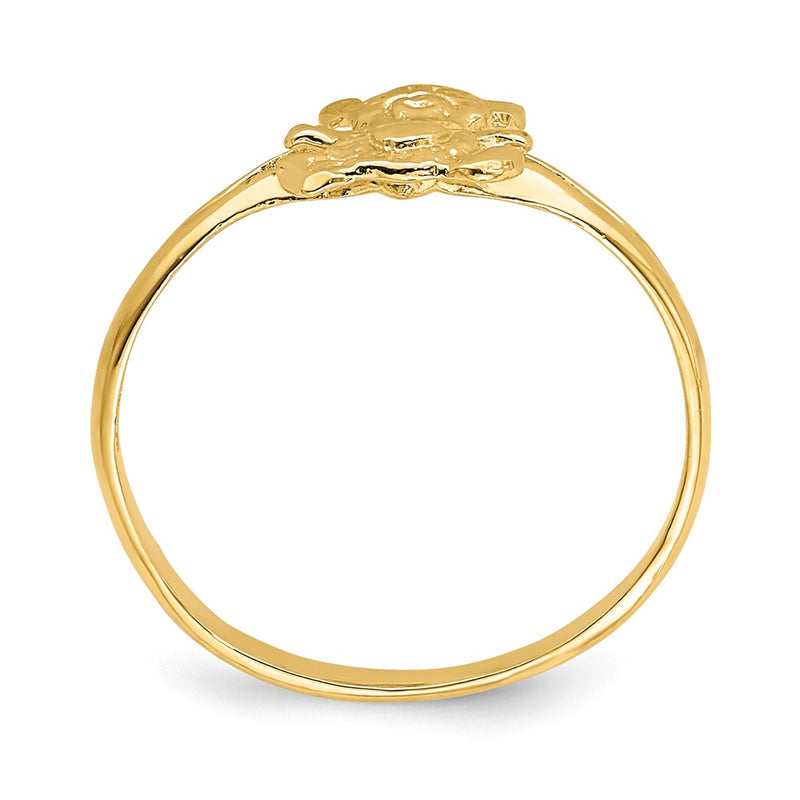 14K Yellow Gold Teddy Bear Baby Ring