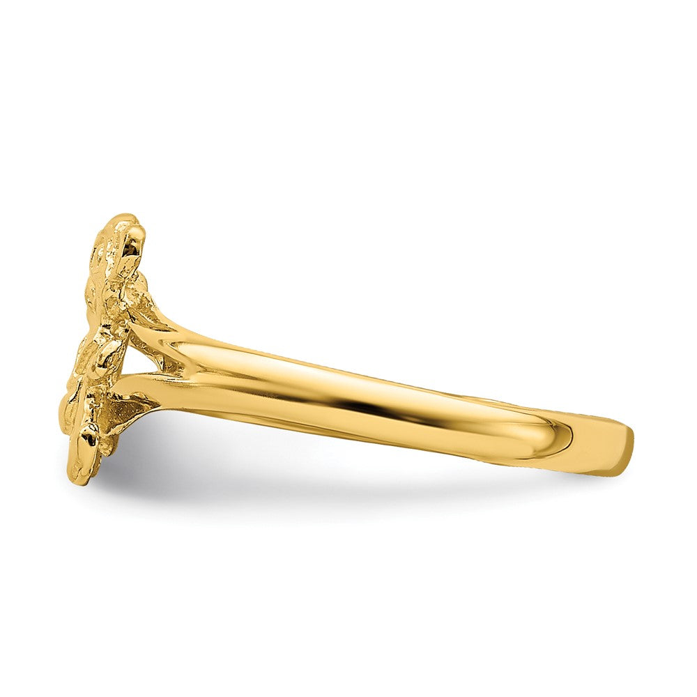 14K Yellow Gold Teddy Bear Baby Ring