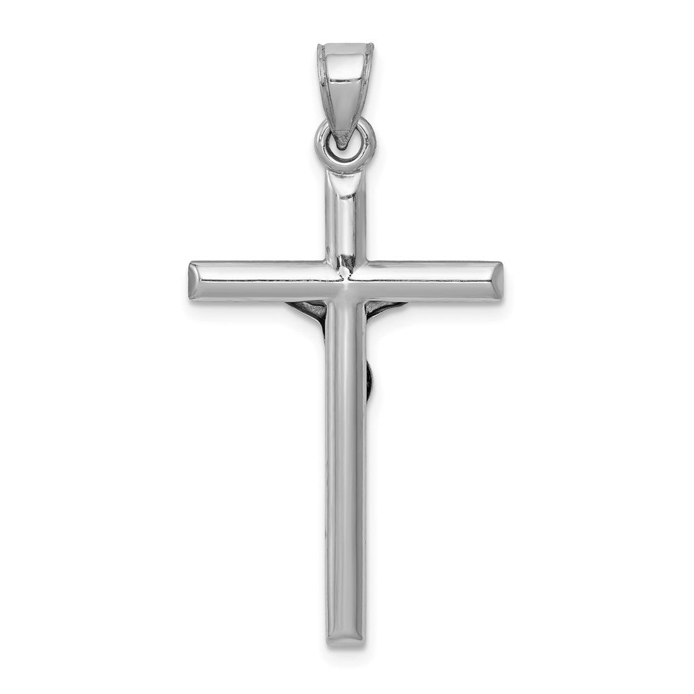 14K White Gold Crucifix Pendant