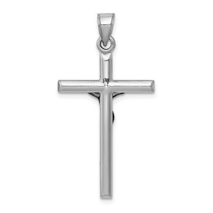 14K White Gold Crucifix Pendant