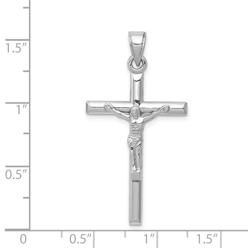 14K White Gold Crucifix Pendant