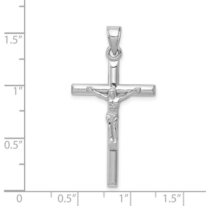 14K White Gold Crucifix Pendant