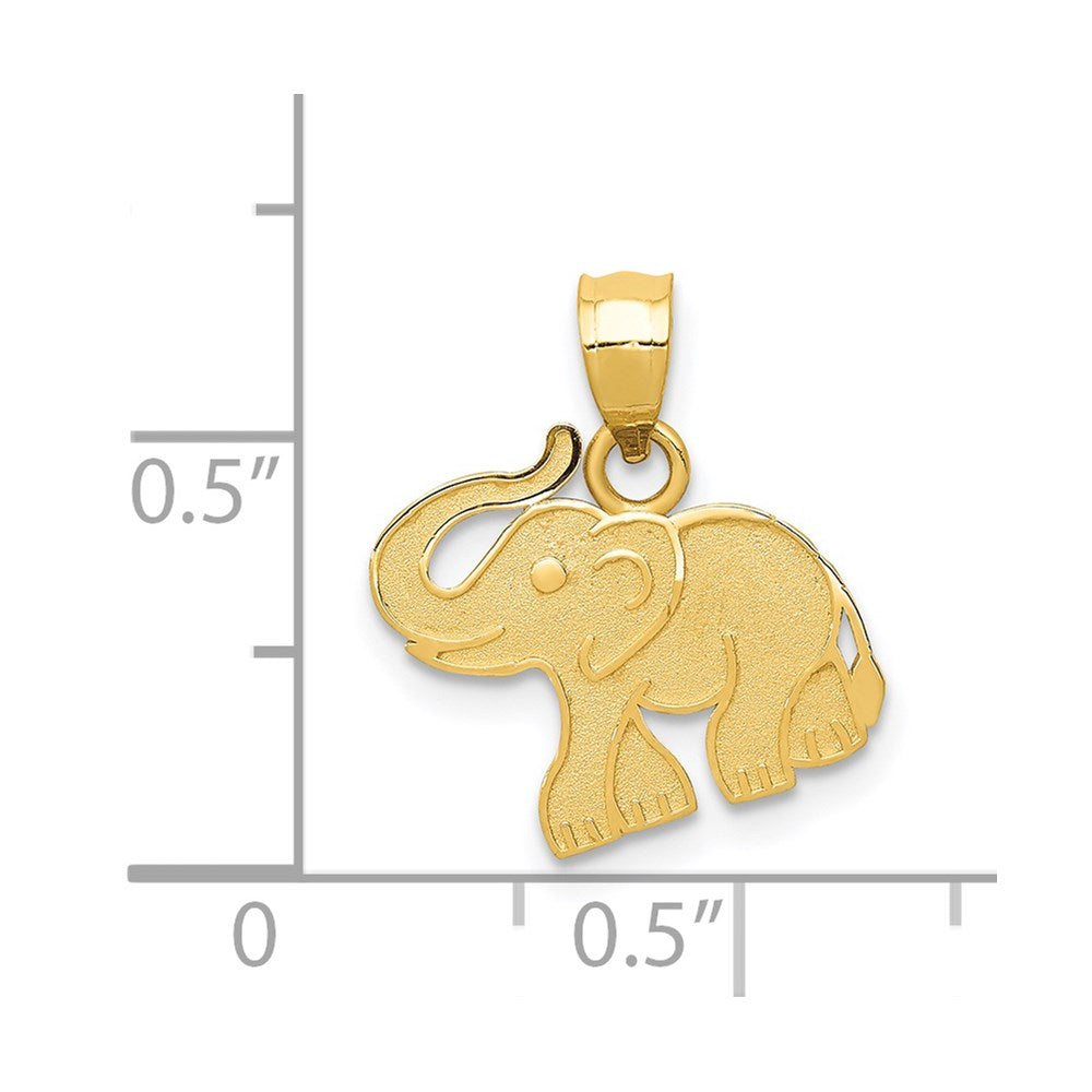 14K Yellow Gold Elephant Charm