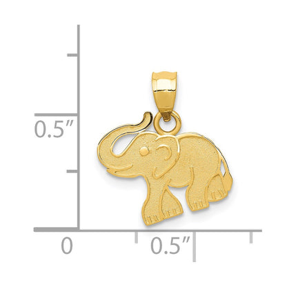 14K Yellow Gold Elephant Charm