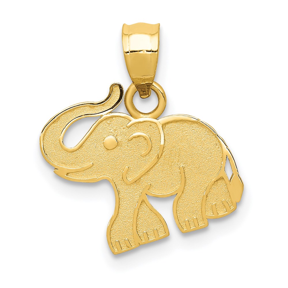 14K Yellow Gold Elephant Charm