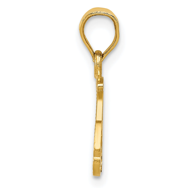 14K Yellow Gold Golf Cart Charm
