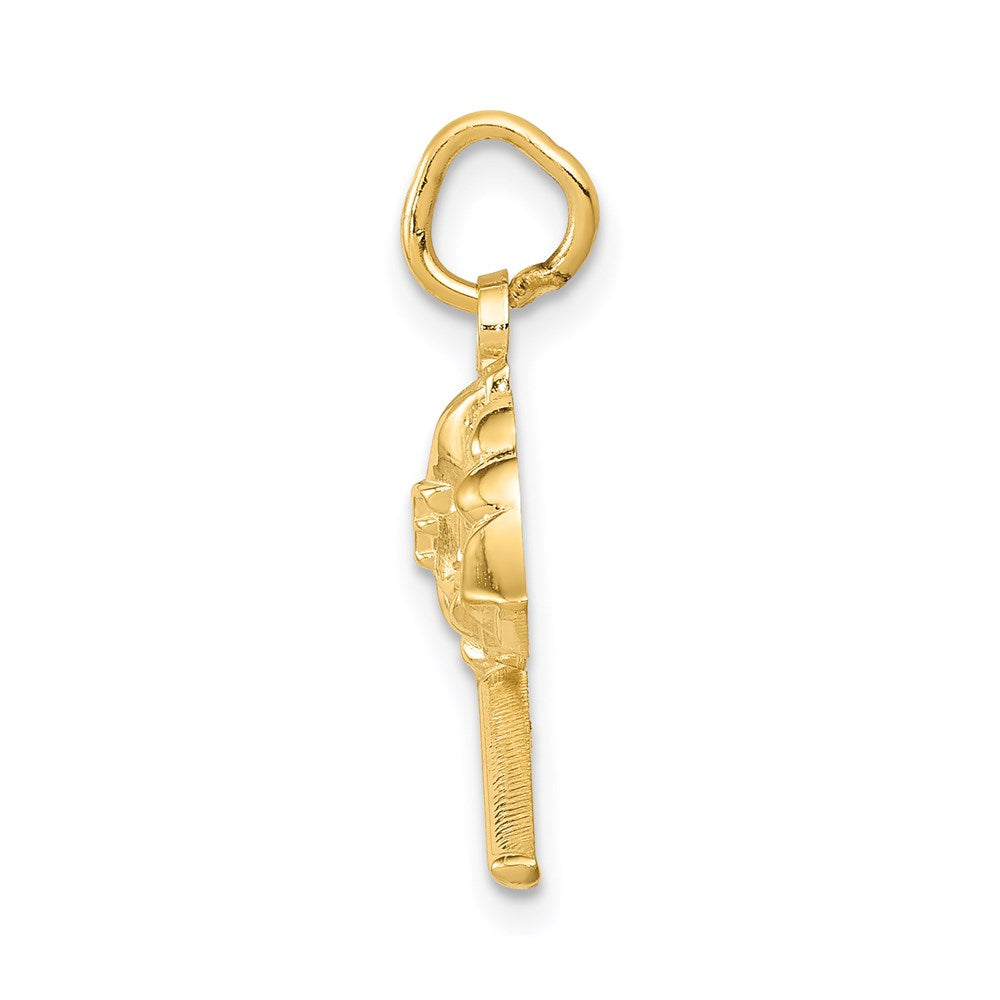 14K Yellow Gold Fire Department Charm