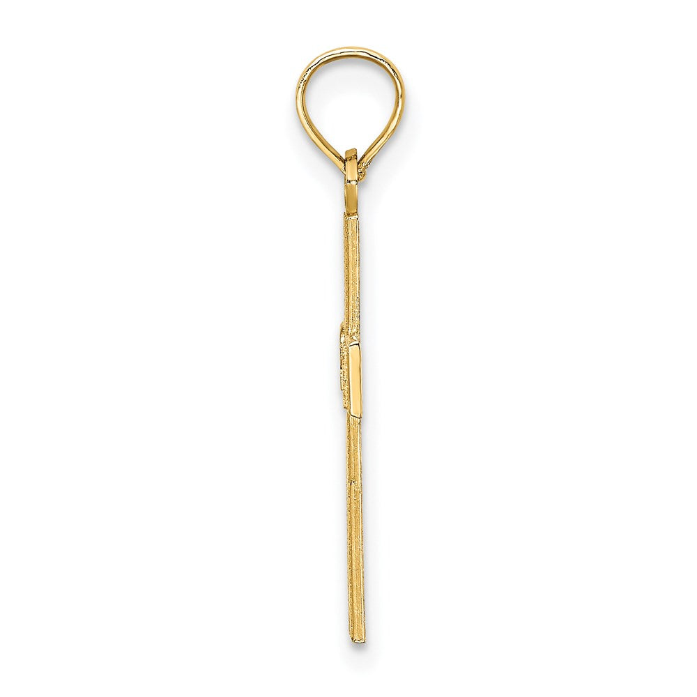 14K Yellow Gold Rn Cross Charm
