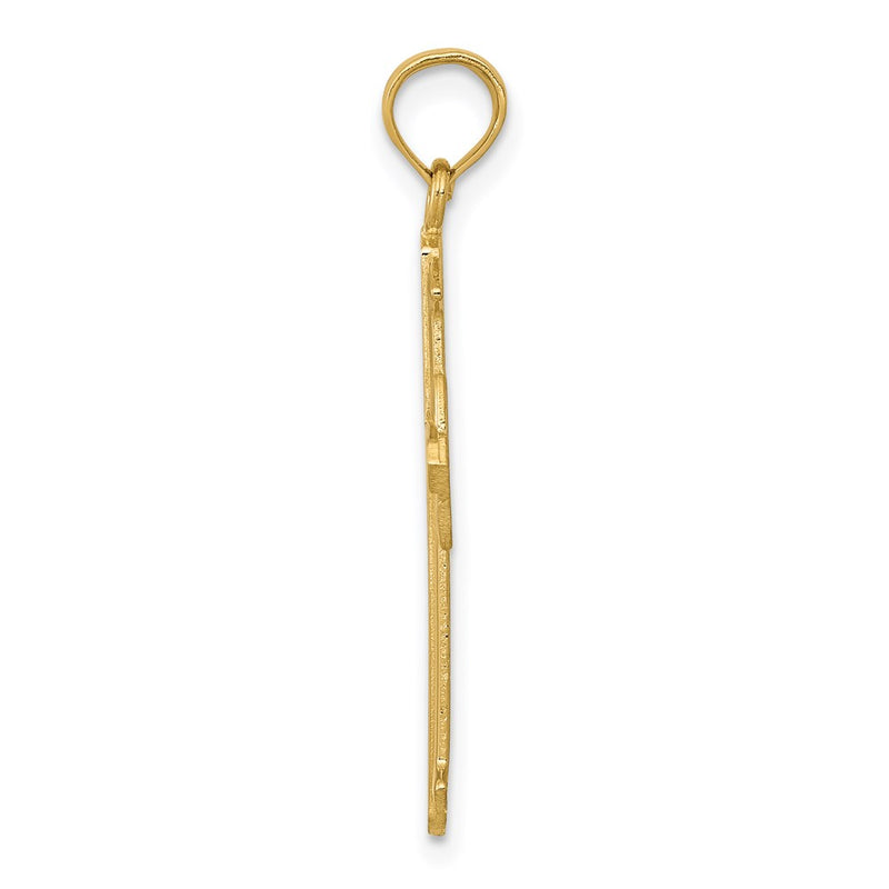 14K Yellow Gold Passion Cross Pendant