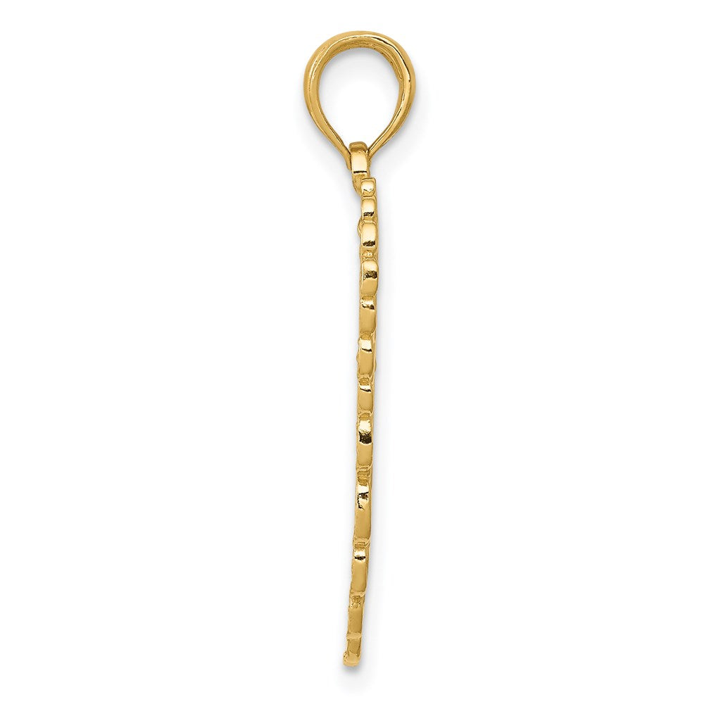 14K Yellow Gold Angel Wing Pendant