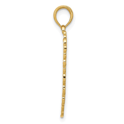 14K Yellow Gold Angel Wing Pendant
